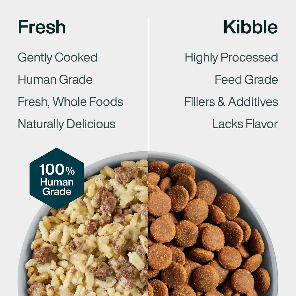 JustFoodForDogs sensitive stomach shelf stable fresh dog food lifestyle display