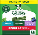 Greenies Veterinarian-Recommended Natural Dental Dog Treats, Dental Chews for Dogs, Regular Size, Variety Pack, (3) 12 oz. Packs, 36 Count - Image 14