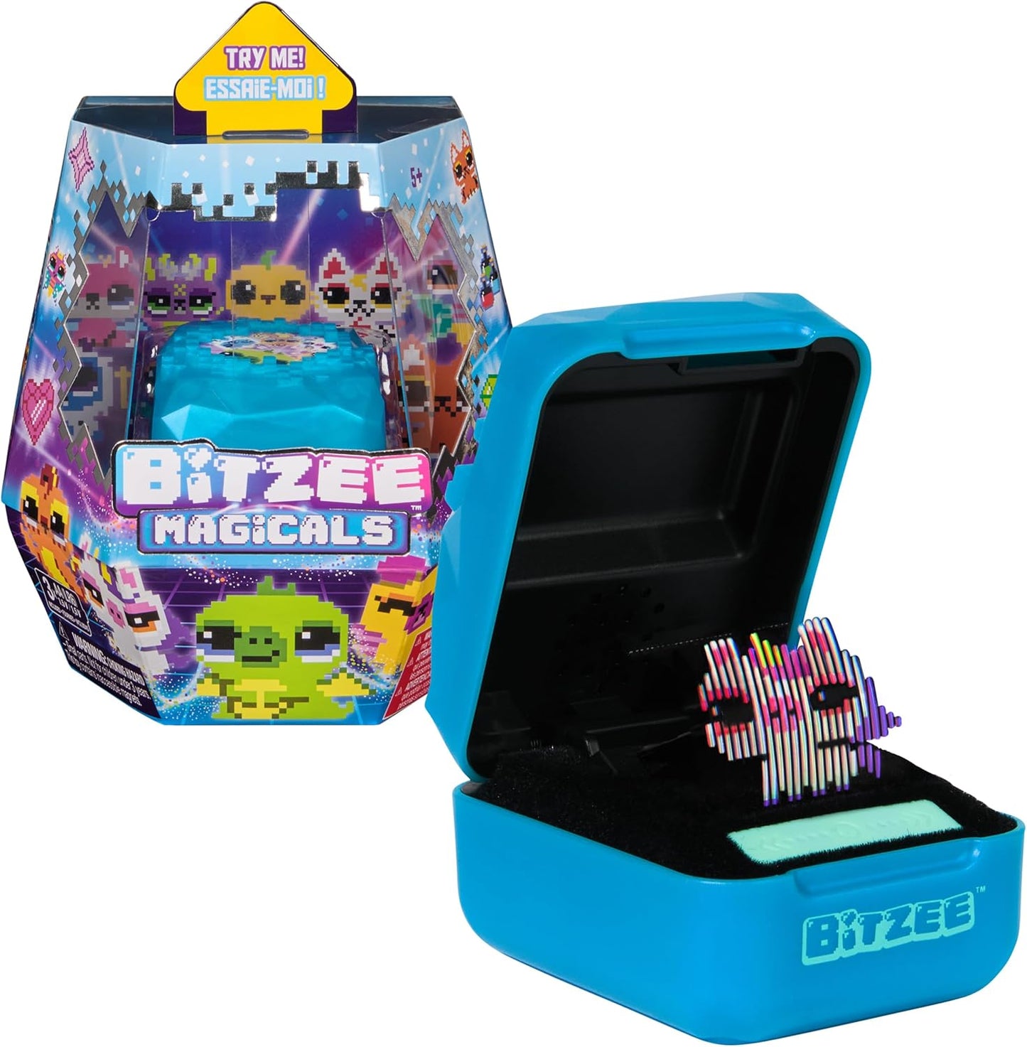 Bitzee Magicals interactive digital pet toy open front view showing virtual character