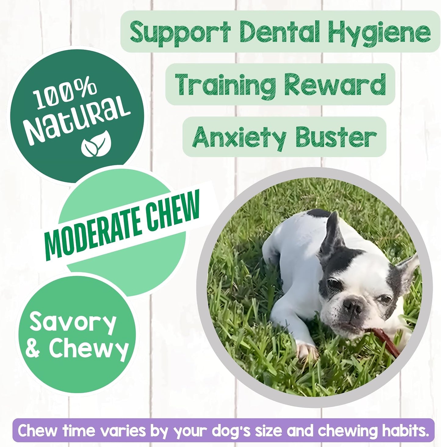 Natural rawhide free dog bones alternative for teething puppies dental health