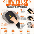 Poupua pet hair remover glove on a carpet