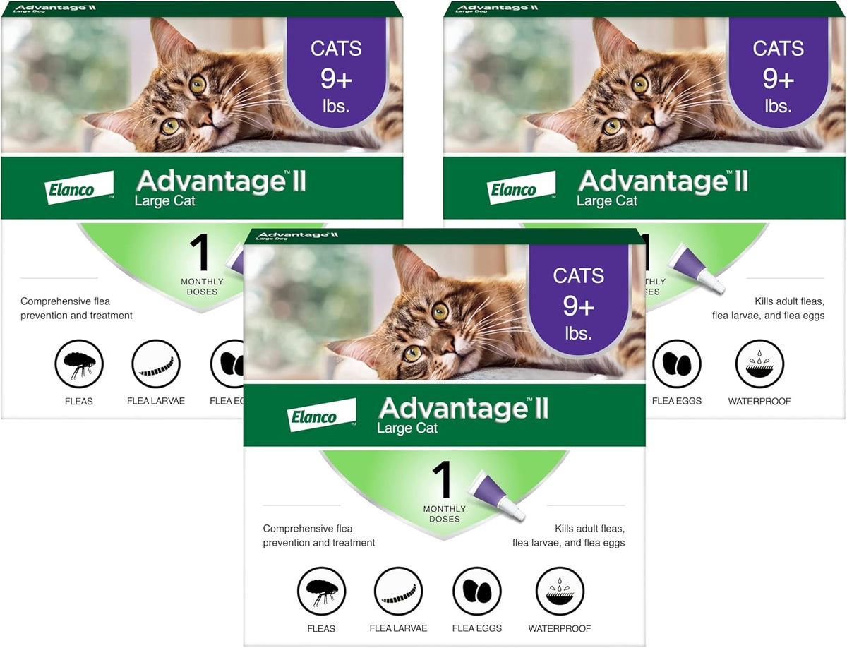 Advantage II Large Cat Vet-Recommended Flea Treatment & Prevention | Cats Over 9 lbs. | 2-Month Supply - Image 10