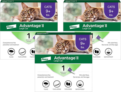 Advantage II Large Cat Vet-Recommended Flea Treatment & Prevention | Cats Over 9 lbs. | 2-Month Supply - Image 10
