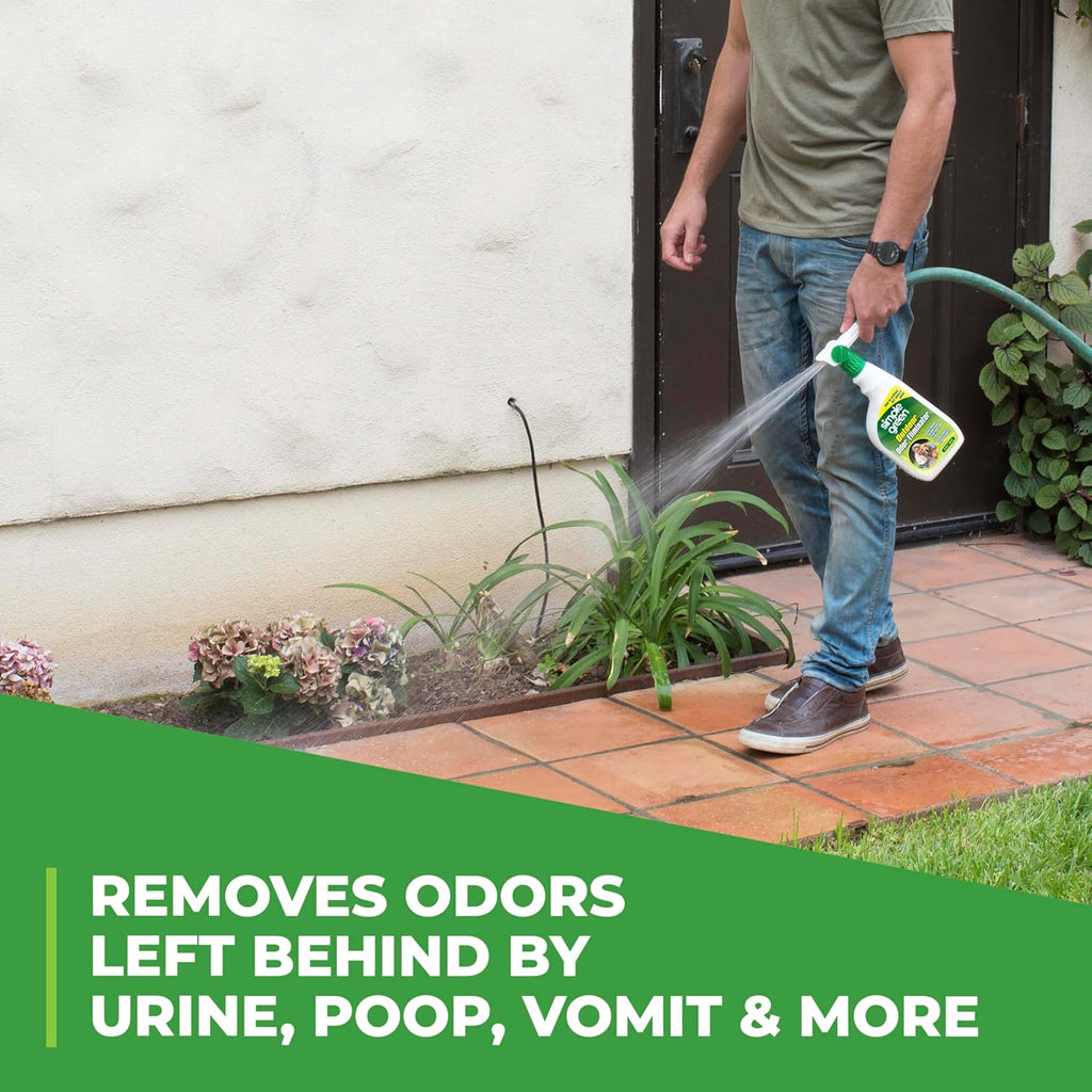 Simple Green non toxic outdoor spray application nozzle detailing for garden hose.