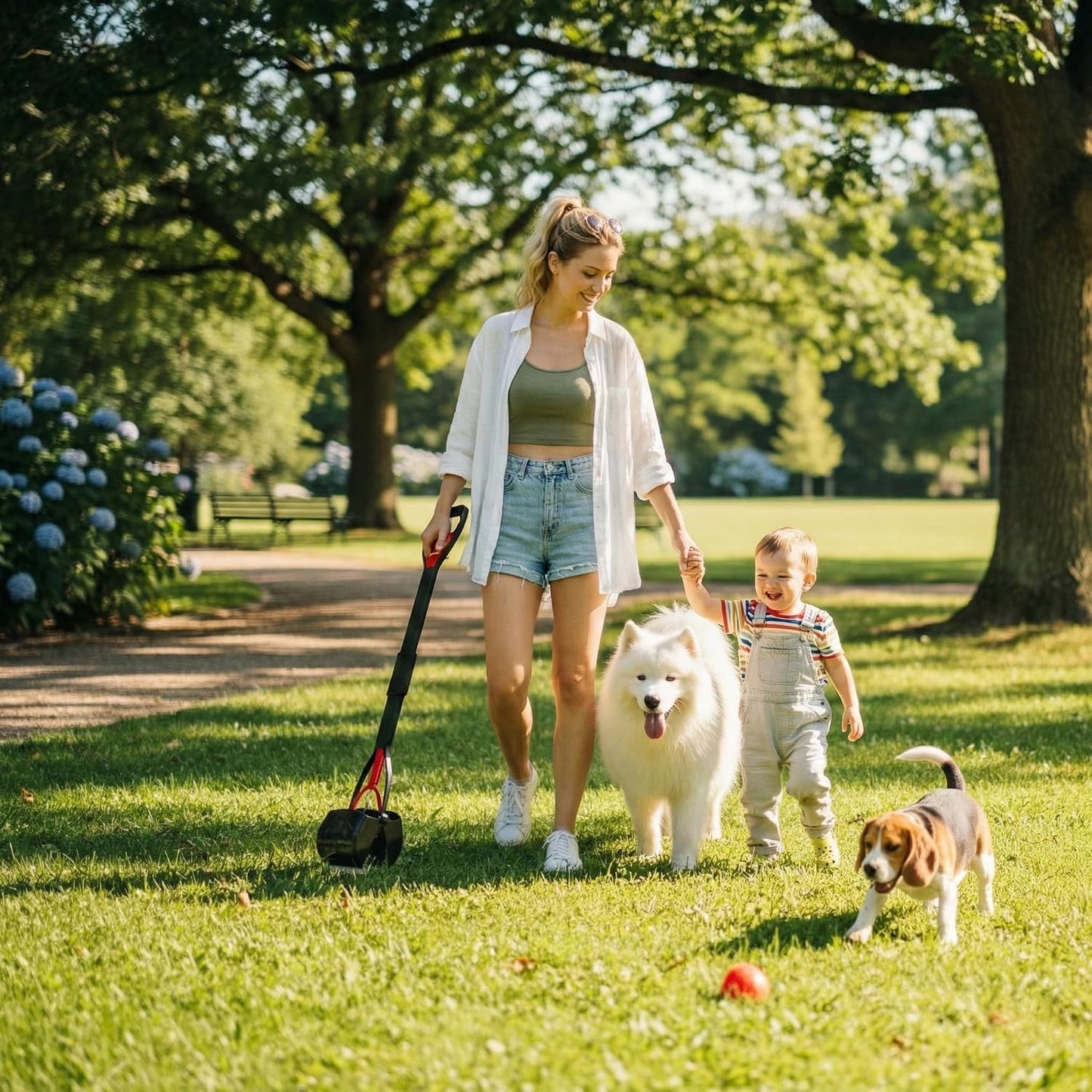 Genuine imported Timingila pet utility scoop pack showing both pieces in different colors