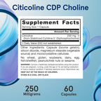 USA imported Jarrow Formulas CDP Choline daily brain energy support dietary supplement bottle.