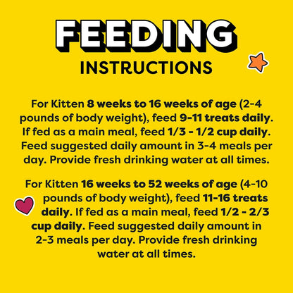 Salmon and dairy flavored crunchy outer shell treats for small felines