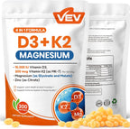VEV Vitamin D3 10000 IU softgels front view packaging