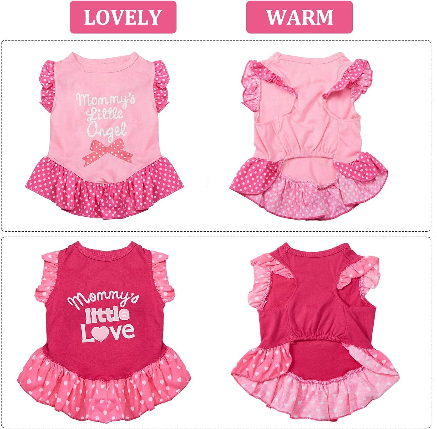 Sleeveless cotton puppy shirt skirt summer clothes apparel for small dogs