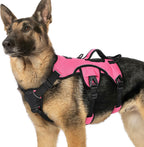 rabbitgoo Escape Proof Dog Harness, Soft Padded Full Body Pet Harness, Reflective Adjustable No Pull Vest with Lift Handle and Leash Clip for Large Dogs Walking Hiking Training, L, Black - Image 11