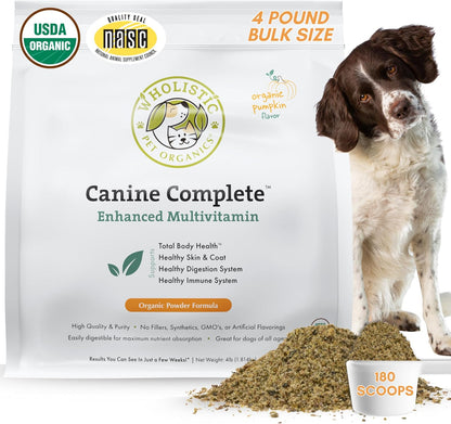 Wholistic Pet Organics Canine Complete - Dog Multivitamin Powder - 1 Lb - Daily Dog Vitamins and Supplements for Homemade Food - Immune System, Skin, Coat & Overall Health - All Breeds - 45 Scoops - Image 10