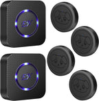 Dog Door Bell, Wireless Doggie Doorbells for Potty Training,Dog Bells to Go Outside, Dog Bells with Waterproof Touch Button, Dog Bell with 1 Receiver and 3 Transmitters, Black - Image 12
