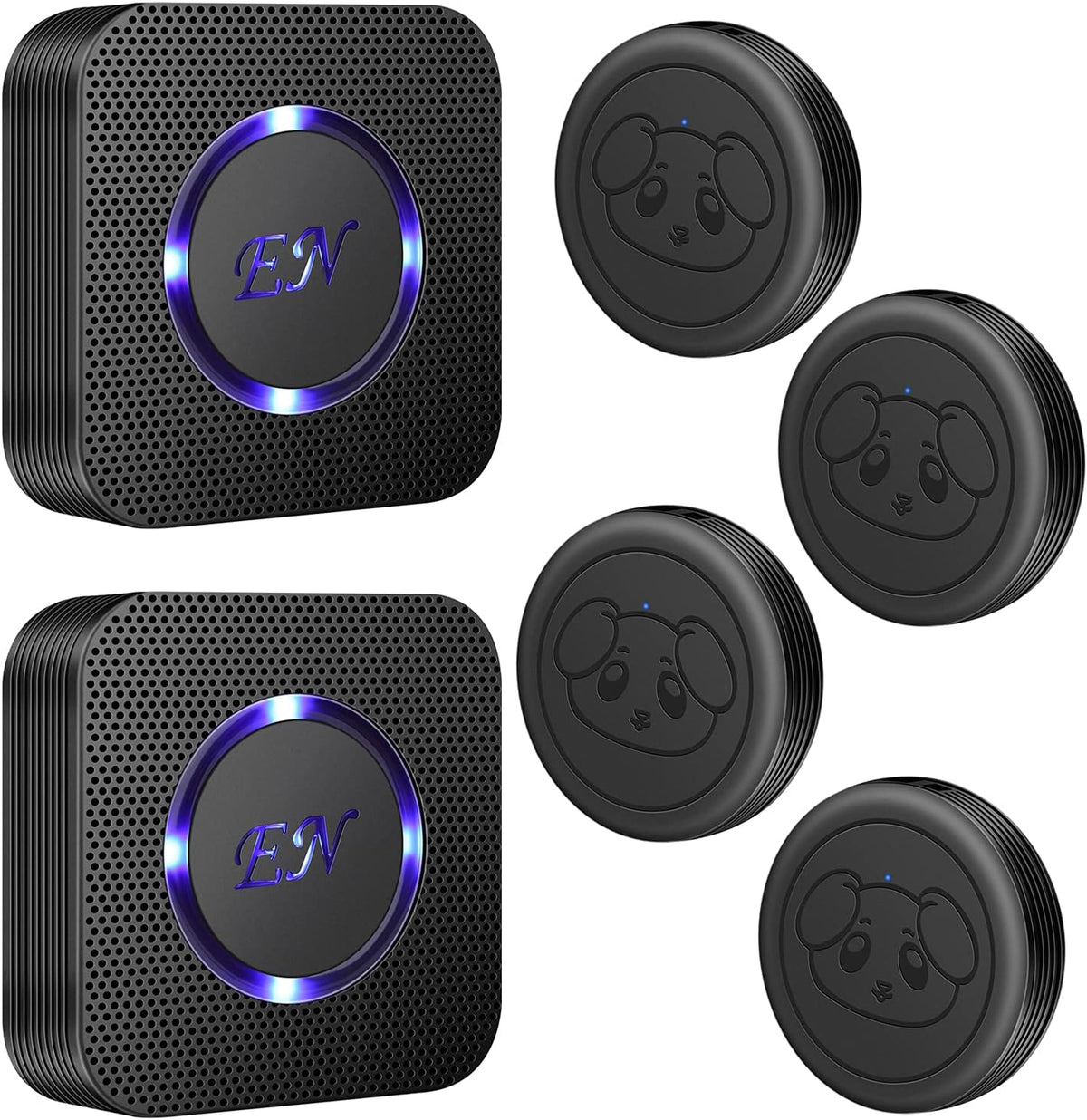 Dog Door Bell, Wireless Doggie Doorbells for Potty Training,Dog Bells to Go Outside, Dog Bells with Waterproof Touch Button, Dog Bell with 1 Receiver and 3 Transmitters, Black - Image 12