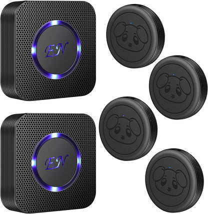 Dog Door Bell, Wireless Doggie Doorbells for Potty Training,Dog Bells to Go Outside, Dog Bells with Waterproof Touch Button, Dog Bell with 1 Receiver and 3 Transmitters, Black - Image 12