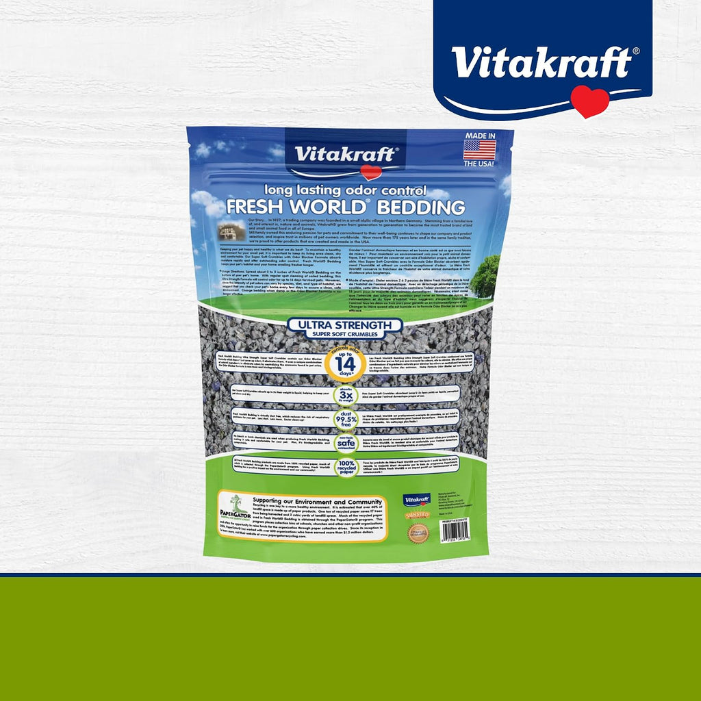 Vitakraft Fresh World small animal habitat setup with recycled paper bedding
