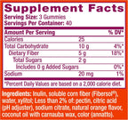 Metamucil Fiber Gummies for Adults, No Sugar Added Orange Flavor, 5g Prebiotic Plant Based Fiber Supplement Blend, 120 Count - Image 9