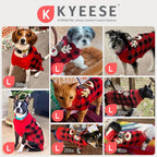 Stretchable winter puppy apparel with cartoon reindeer elk design