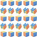 Piegricdiat mini cube twelve pack puzzle front view showing vibrant multicolored speed cubes.