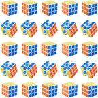 Piegricdiat mini cube twelve pack puzzle front view showing vibrant multicolored speed cubes.