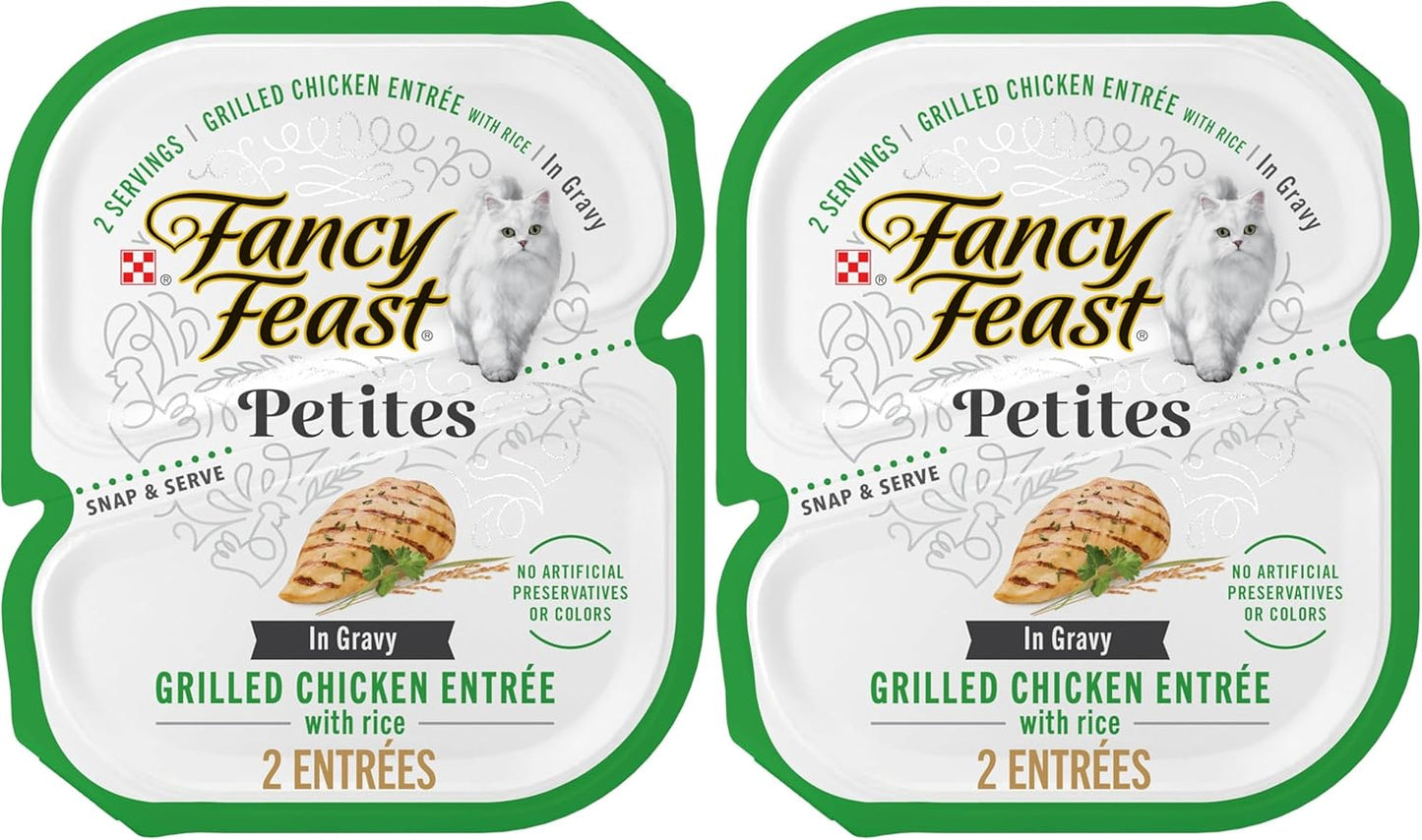 Purina Fancy Feast Petites Grilled Chicken Entre With Rice In Gravy Gourmet Wet Cat Food - (Pack of 12) 2.8 oz. Tubs - Image 12
