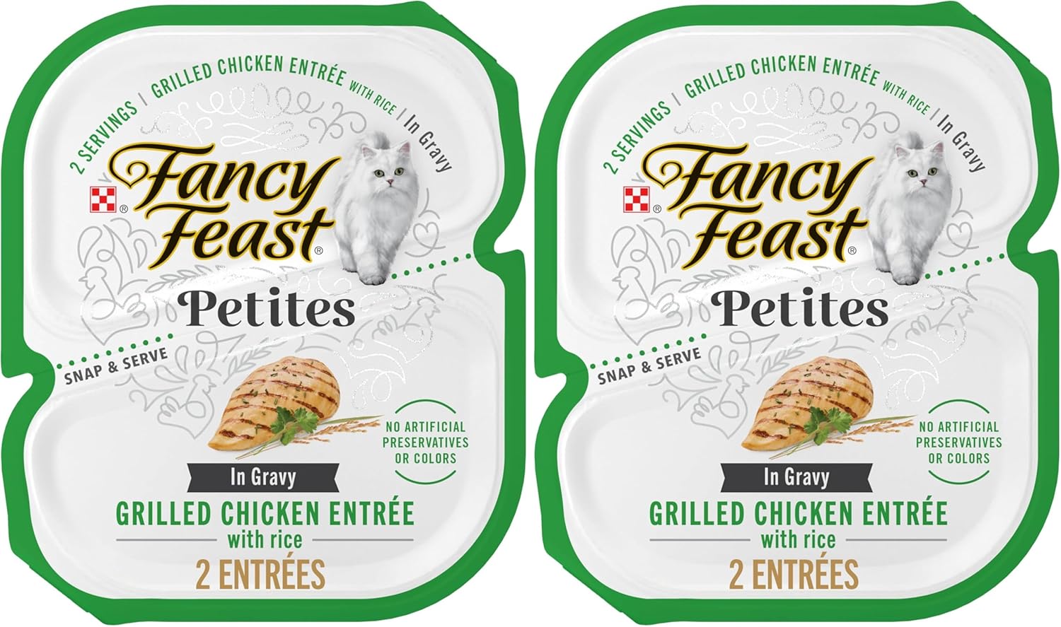 Purina Fancy Feast Petites Grilled Chicken Entre With Rice In Gravy Gourmet Wet Cat Food - (Pack of 12) 2.8 oz. Tubs - Image 12
