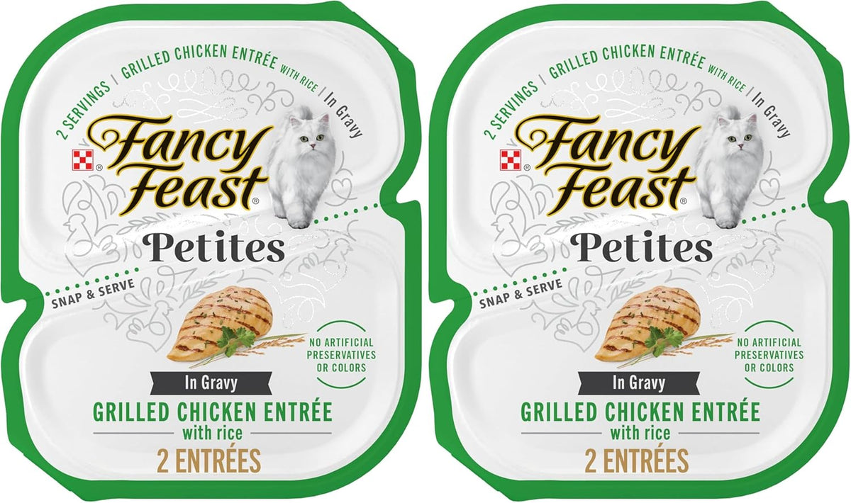 Purina Fancy Feast Petites Grilled Chicken Entre With Rice In Gravy Gourmet Wet Cat Food - (Pack of 12) 2.8 oz. Tubs - Image 12