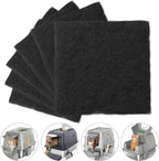 Close up view of the thick charcoal cotton texture used for cat odor control.