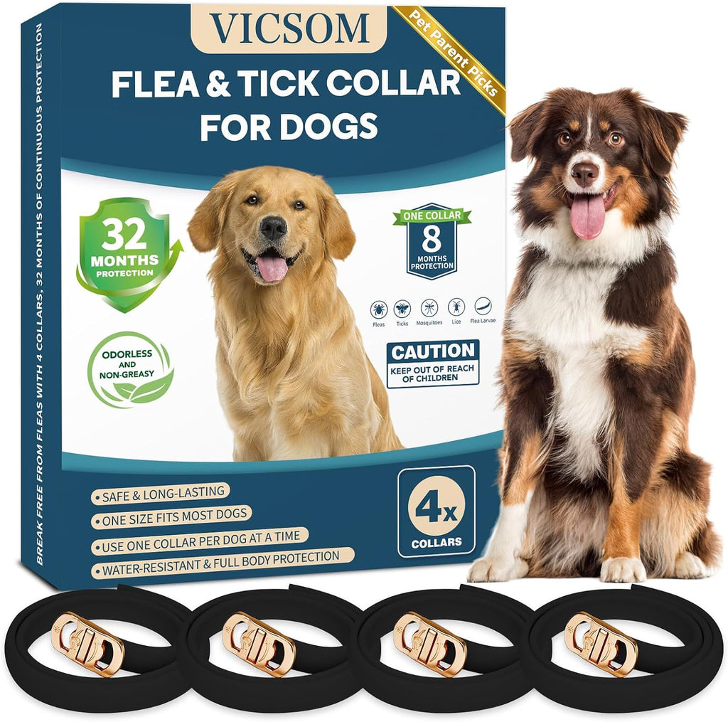 Vicsom flea and tick protection collar 4 pack front view
