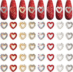 Xeaohesy alloy heart nail art charms front view