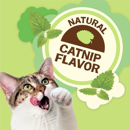 Purina catnip flavor natural yums premium treats for adult cats.