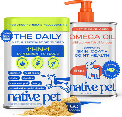 Native Pet The Daily Dog Vitamins & Supplements - 11-in-1 Multivitamin Powder for Dogs - Supports Whole Body Health, Digestion, Mobility & Immunity with Collagen, Glucosamine & Probiotics - 60 Scoops - Image 14