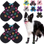 SCENEREAL Anti Slip Dog Socks to Prevent Licking Paws for Hardwood Floors, Double Sides Dog Shoes Boots & Paw Protectors for Hot/Cold Pavement, Dog Grippy Booties for Small Medium Large Senior Dogs - Image 15