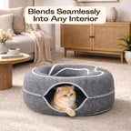 Cats resting on top of the Meowfia donut bed