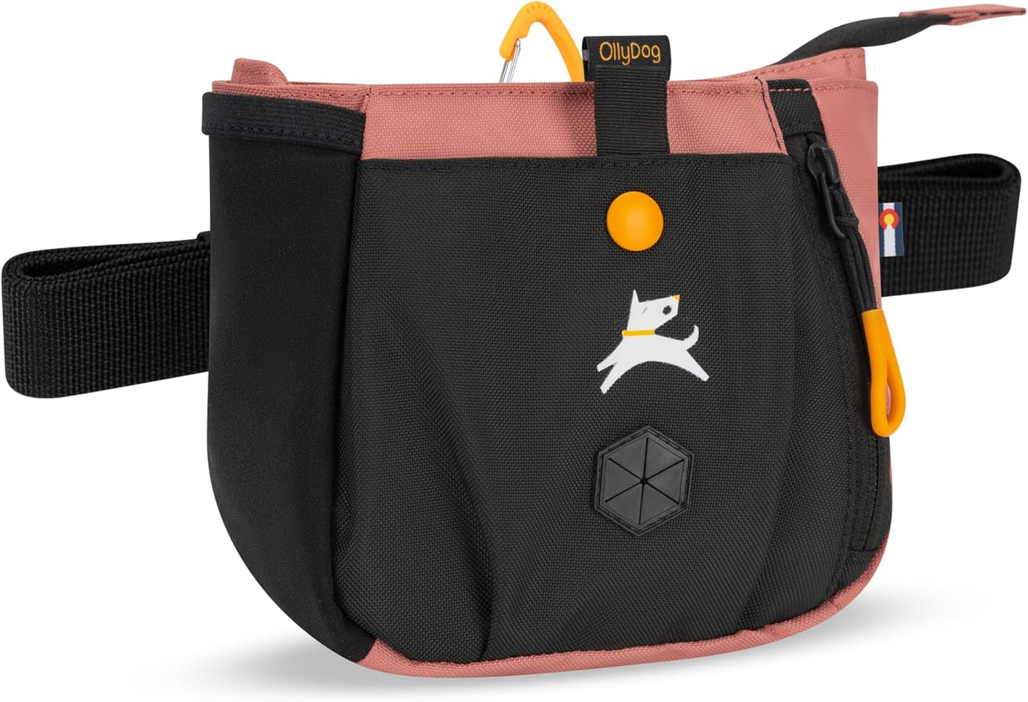OllyDog Backcountry Day Bag | Hands-Free Dog Training Treat Pouch | Fanny/Hip Pack with Zipper Closure & Built-in Poop Bag Dispenser | Removable Waist Clip (Raven S'25) - Image 10
