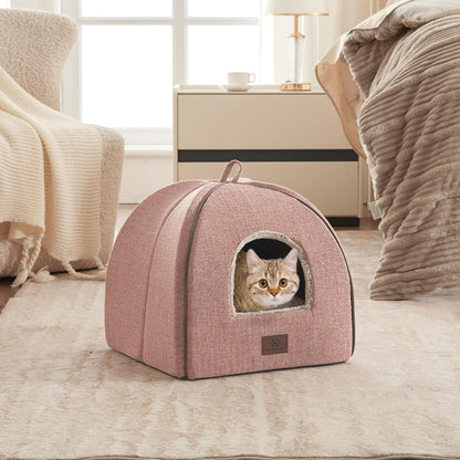 Kitten resting inside a Windracing cat cave bed