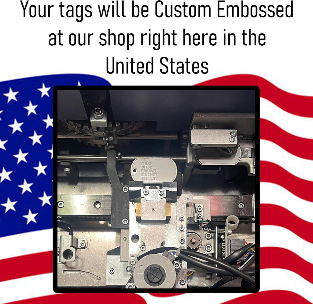 Tag-Z customizable milspec identification tags styled for active duty service members and veterans.