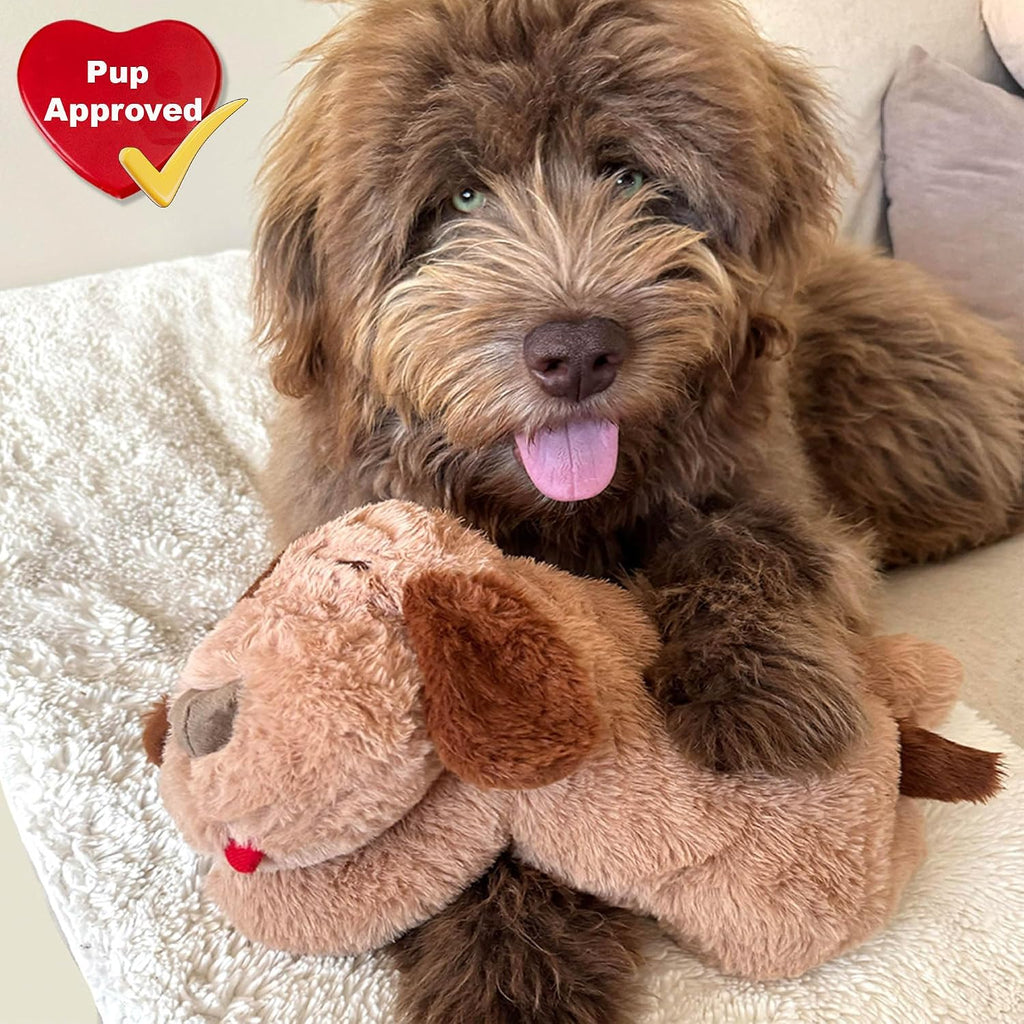Top view of the soft polyester plush comfort pillow for dogs