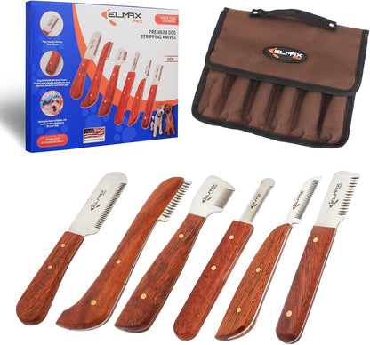 Side profile of the full tang stainless steel blade structure on the Elmax Pro premium pet grooming tool