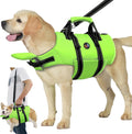 Dogcheer dog life jacket green front view swimming vest