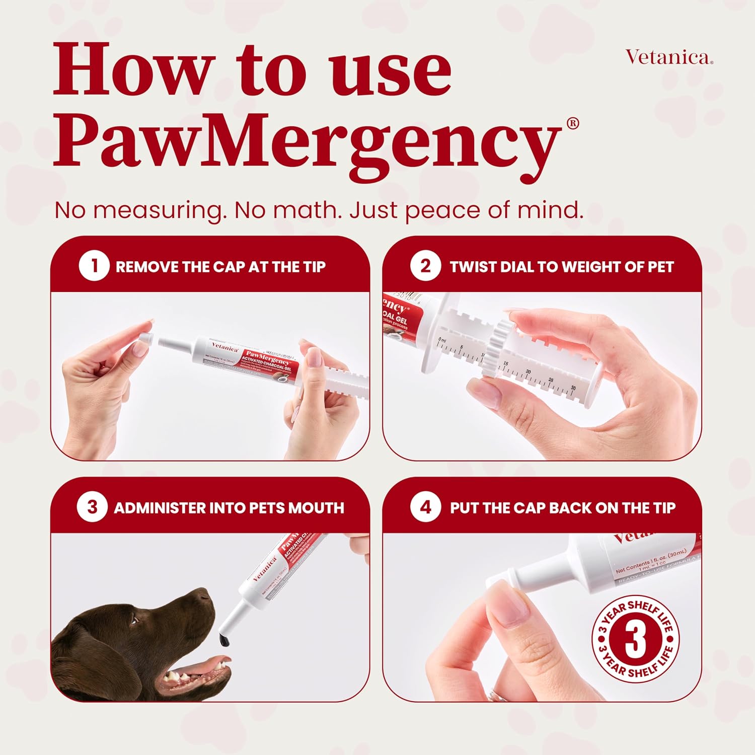 Authentic USA imported pet first aid treatment for toxic ingestion relief in dogs and cats.
