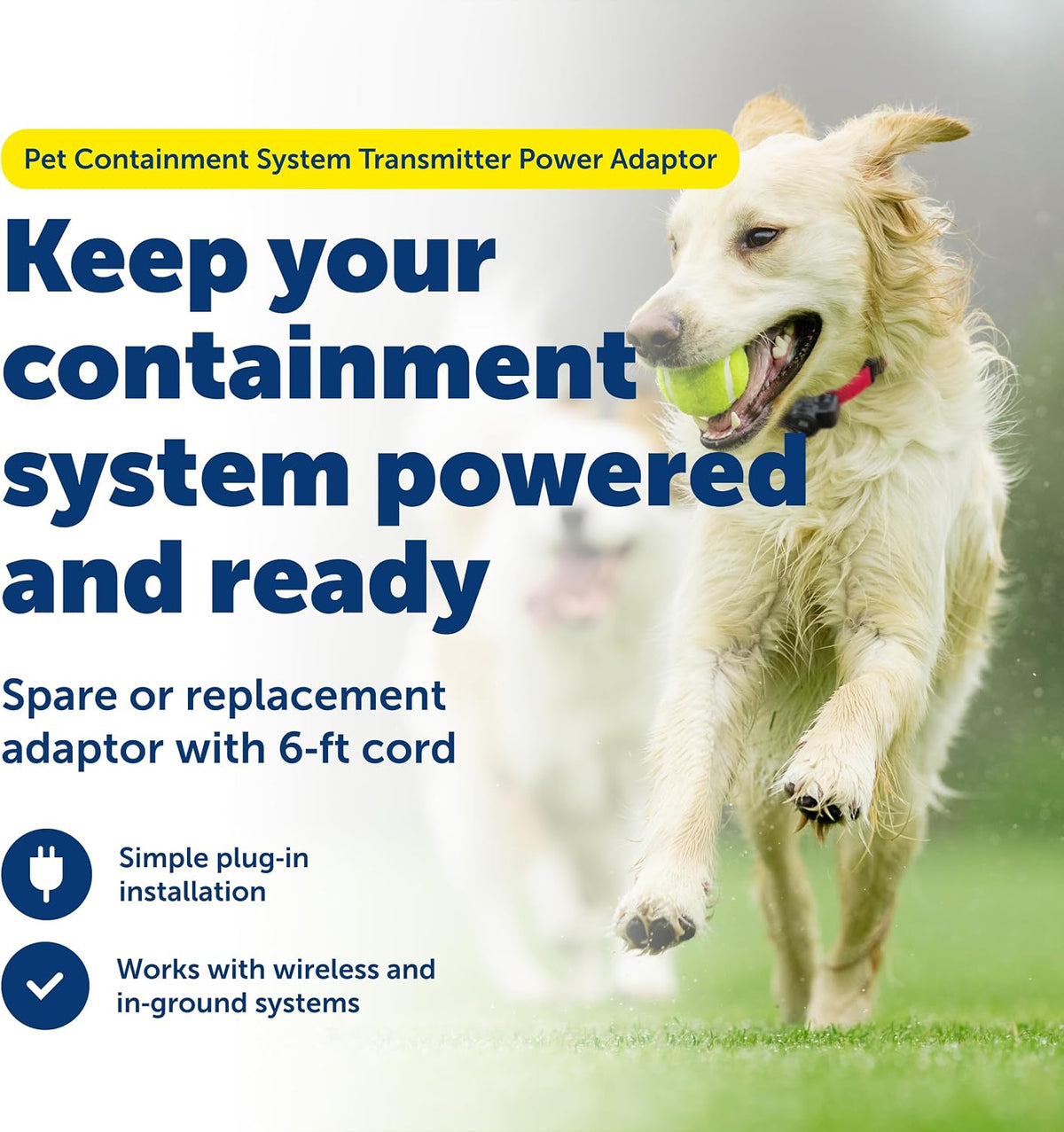 PetSafe RFA-513 adaptor showing the barrel connector for containment systems