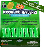 Lifestyle shot of the authentic USA imported Bodhi Dog finger toothbrush pack for home pet dental care.