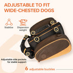 Moysoon canine saddlebag with detachable storage packs removed.
