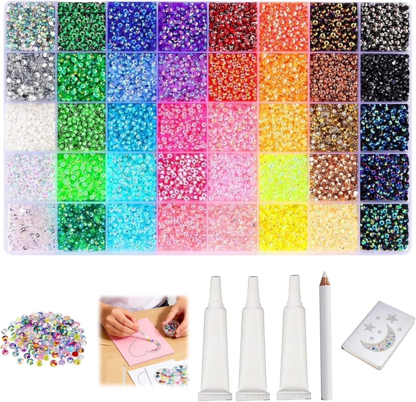 Genel resin jelly rhinestones bedazzling kit front view