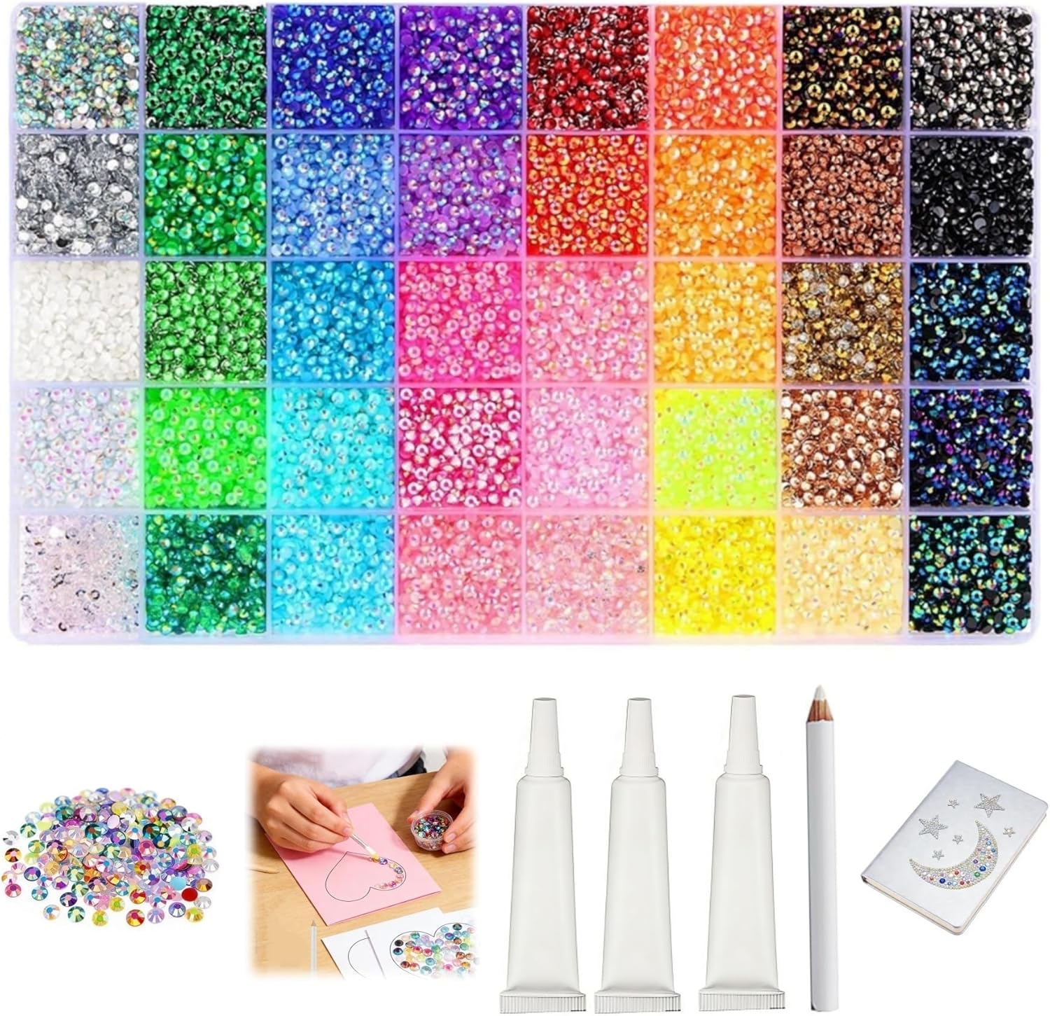 Genel resin jelly rhinestones bedazzling kit front view