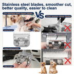 German stainless steel detachable dog clipper blade close up view