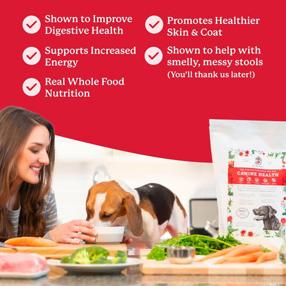 Dr. Harvey's Canine Health dog food 10 pound bag side profile