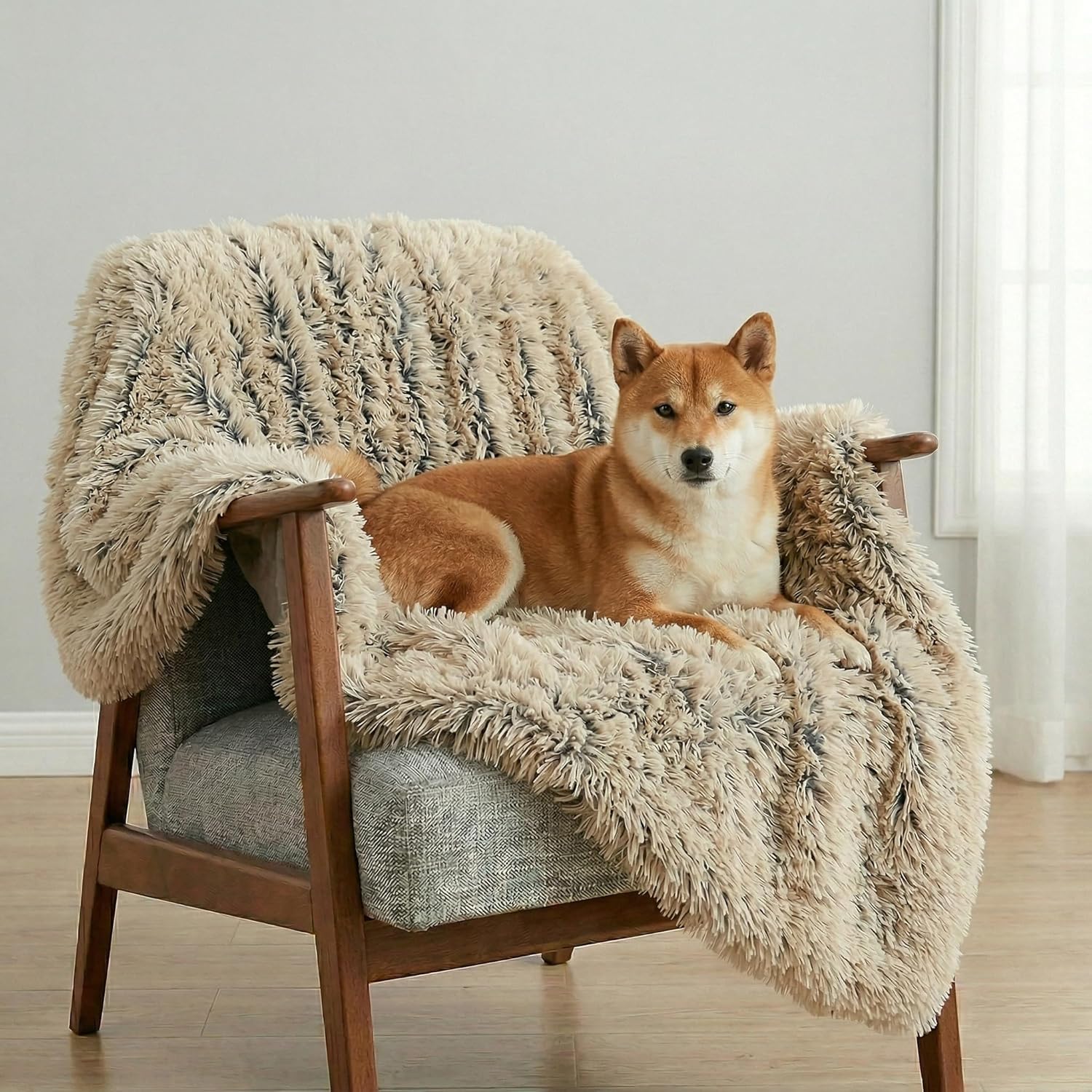 PJYuCien Dog Blanket for Dogs, Puppies and Pets, Lightweight & Portable Fluffy Fleece Throw, Super Soft Plush Cat Blanket for Couch/Car Seat/Furniture, Machine Washable, 16"x24", Grey - Image 10
