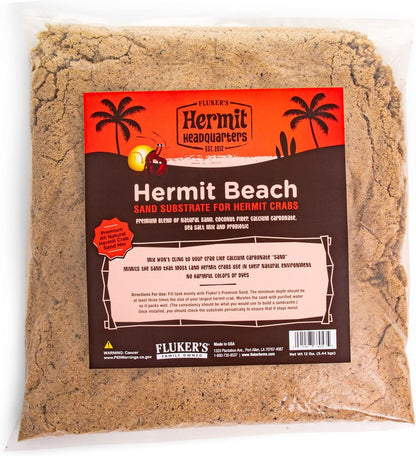 Fluker's premium hermit crab sand substrate 12 pounds front view package packaging