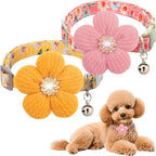 Small Dog Collar with Flower, Spring Dog Collar for Girl Dog Collars for Small Dogs Cute Dog Collar with Bell, Adjustable Length - Image 15